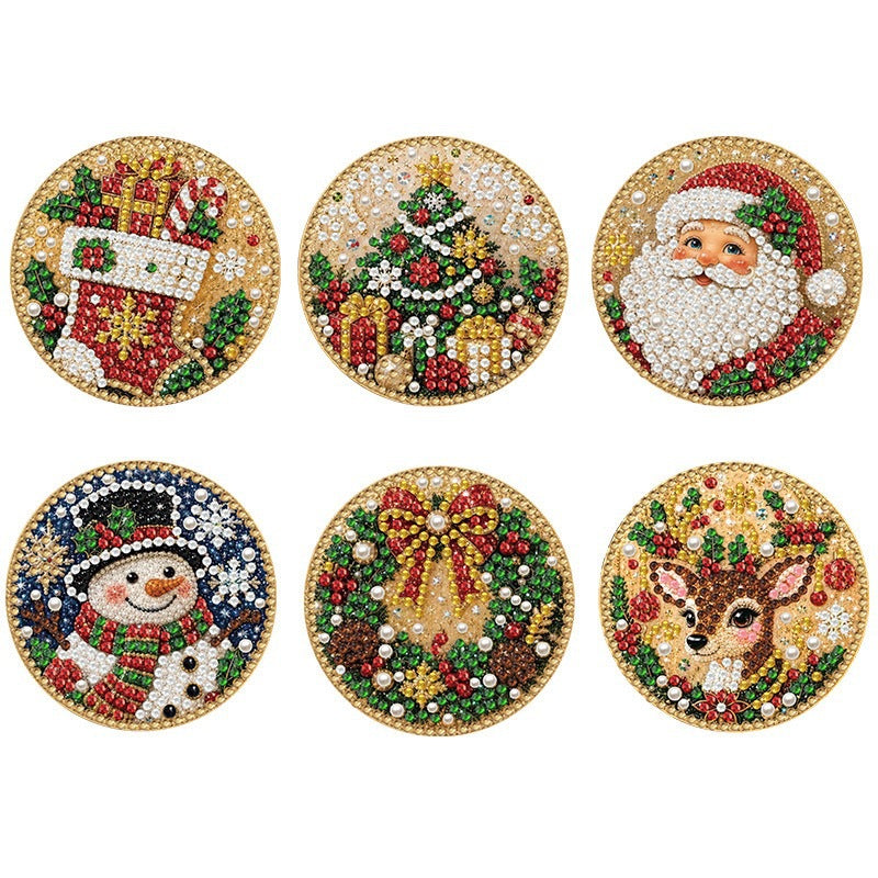 5D Christmas Sparkle Art DIY Ornament Kit – Create Your Own Glittering Gem & Pearl Tree Decorations