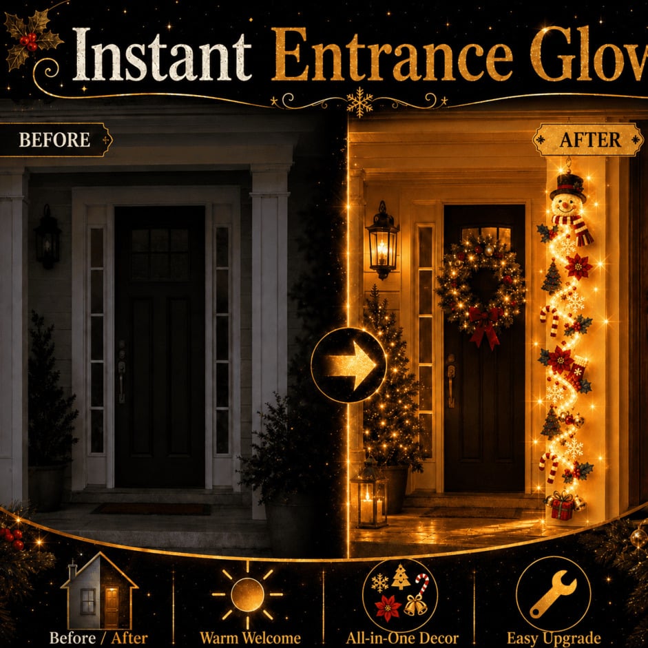 ⏳ Last Day 49% OFF – 🎄 Glowing Christmas Door Hanger