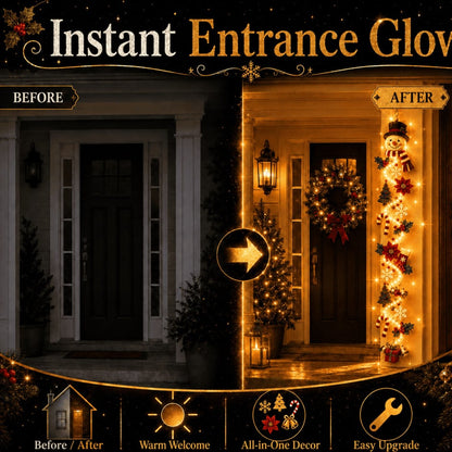 ⏳ Last Day 49% OFF – 🎄 Glowing Christmas Door Hanger