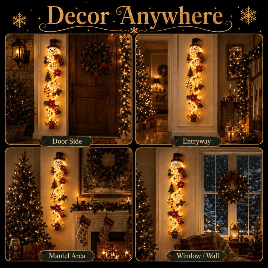 ⏳ Last Day 49% OFF – 🎄 Glowing Christmas Door Hanger