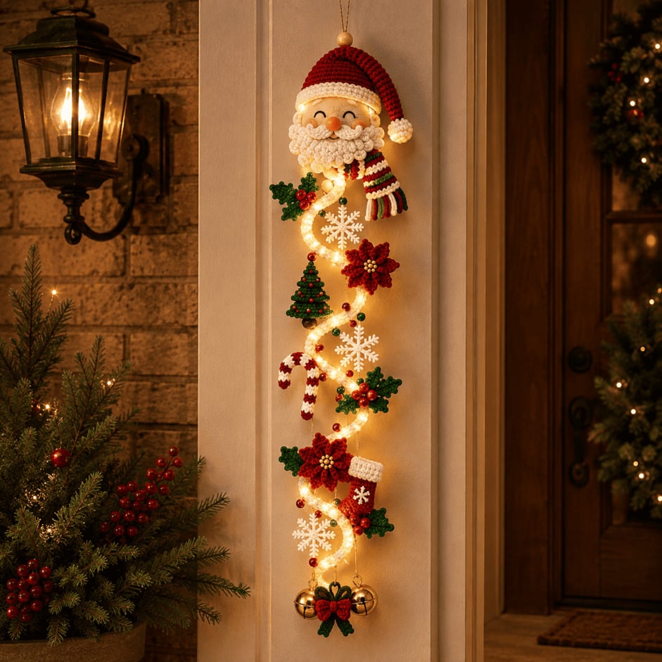 ⏳ Last Day 49% OFF – 🎄 Glowing Christmas Door Hanger
