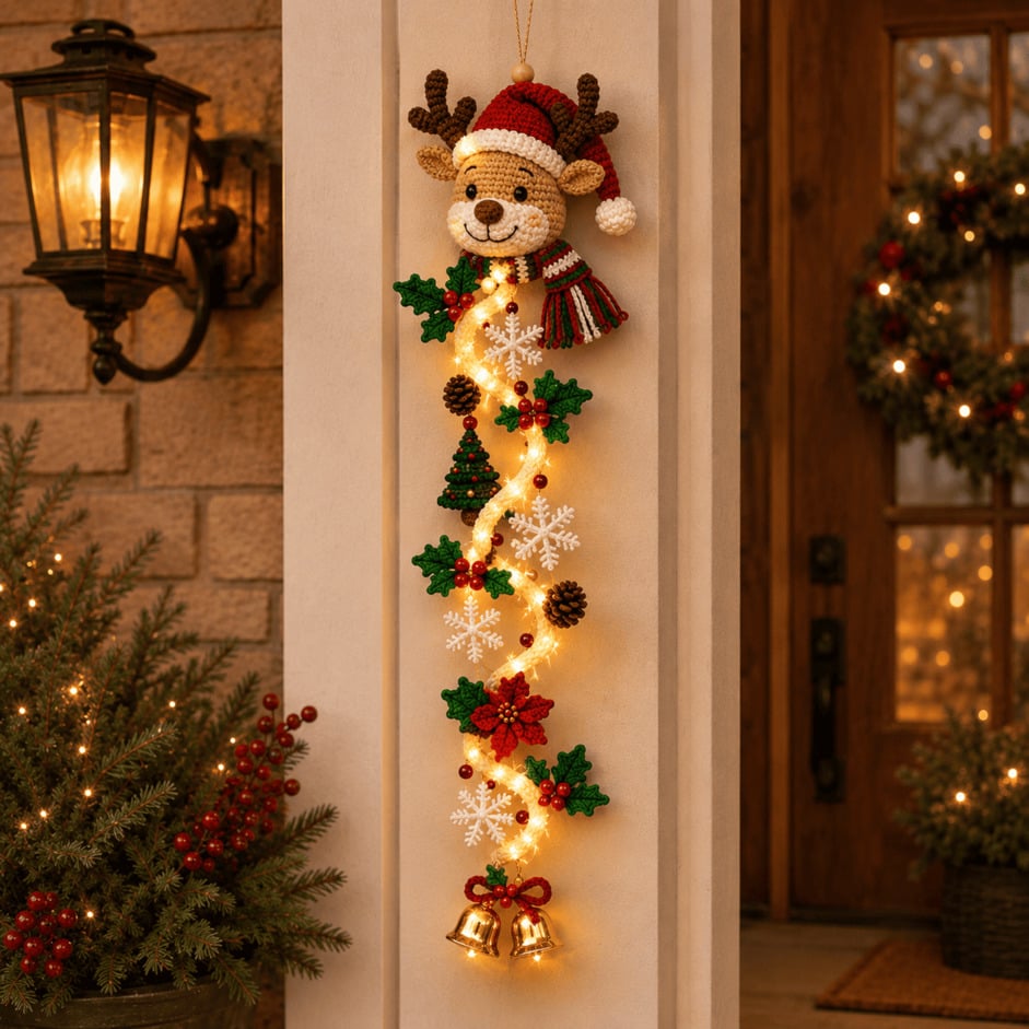 ⏳ Last Day 49% OFF – 🎄 Glowing Christmas Door Hanger