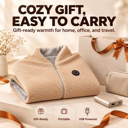 🔥 Christmas Sale — 50% OFF! ❄️ Stay Warm All Winter — Portable Electric Heated Blanket Shawl