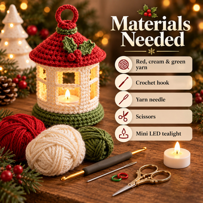 Mini Christmas Lantern Crochet Pattern