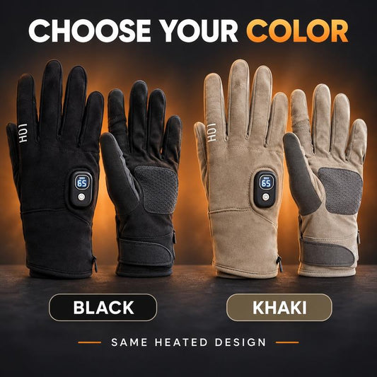 Rechargeable Electric Heated Gloves with Soft Warm Fleece & Display