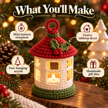 Mini Christmas Lantern Crochet Pattern