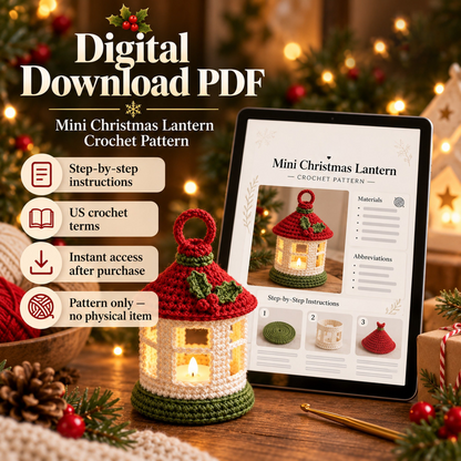 Mini Christmas Lantern Crochet Pattern