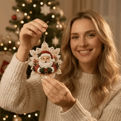 5D Christmas Sparkle Art DIY Ornament Kit – Create Your Own Glittering Gem & Pearl Tree Decorations