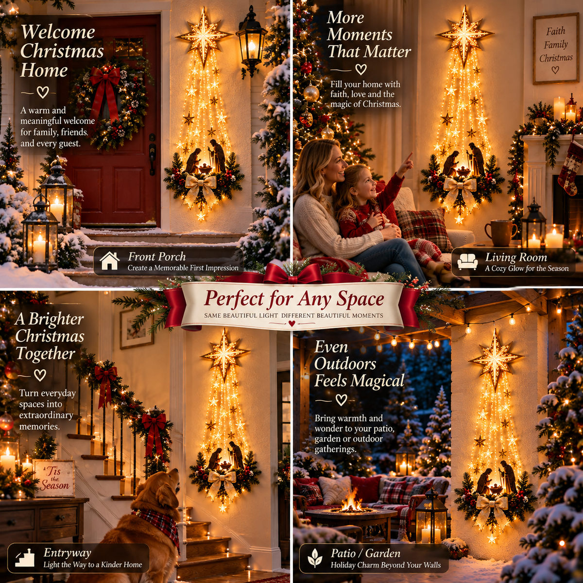 ✝️ Bethlehem Star Nativity Wall Light — A Beautiful Symbol of Faith