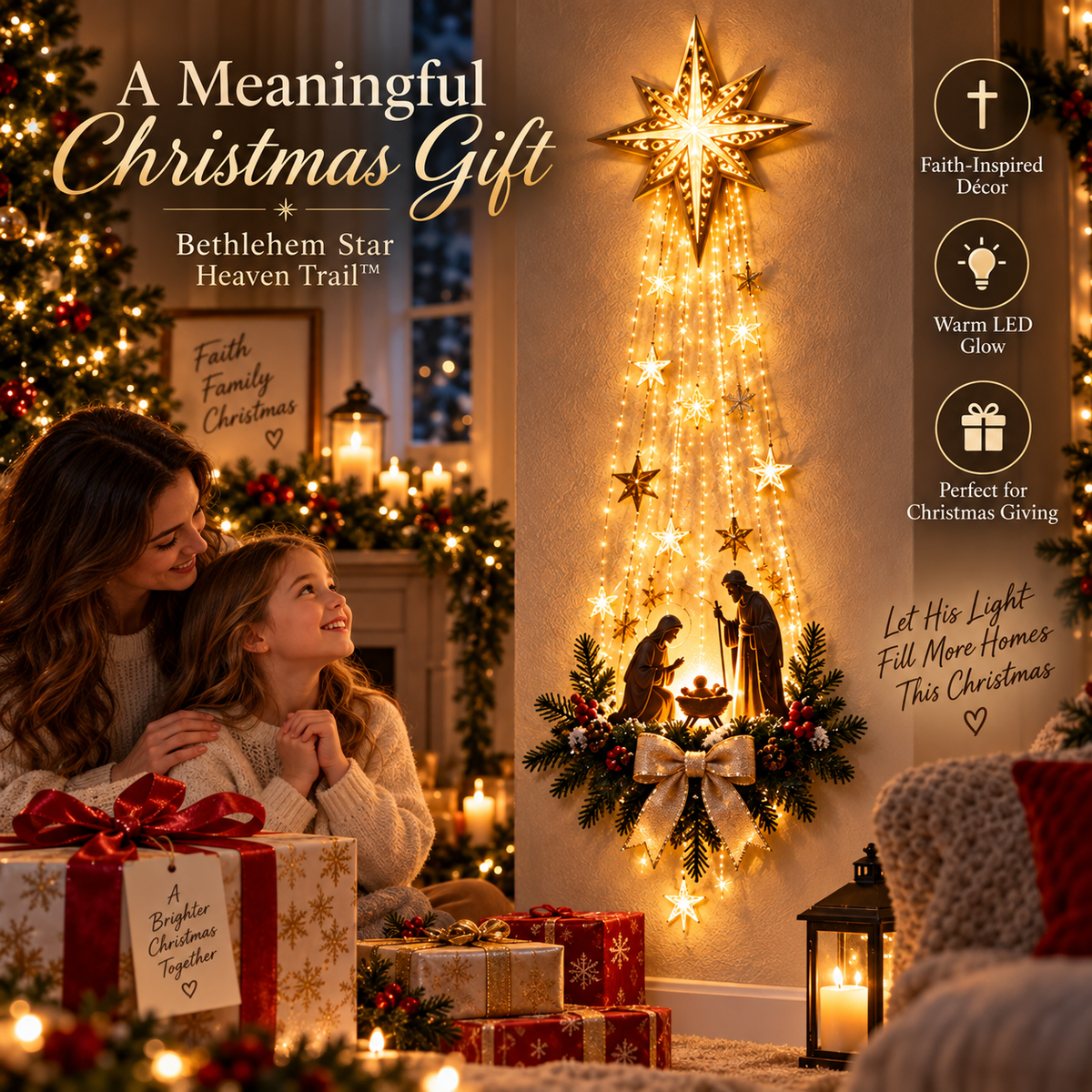 ✝️ Bethlehem Star Nativity Wall Light — A Beautiful Symbol of Faith