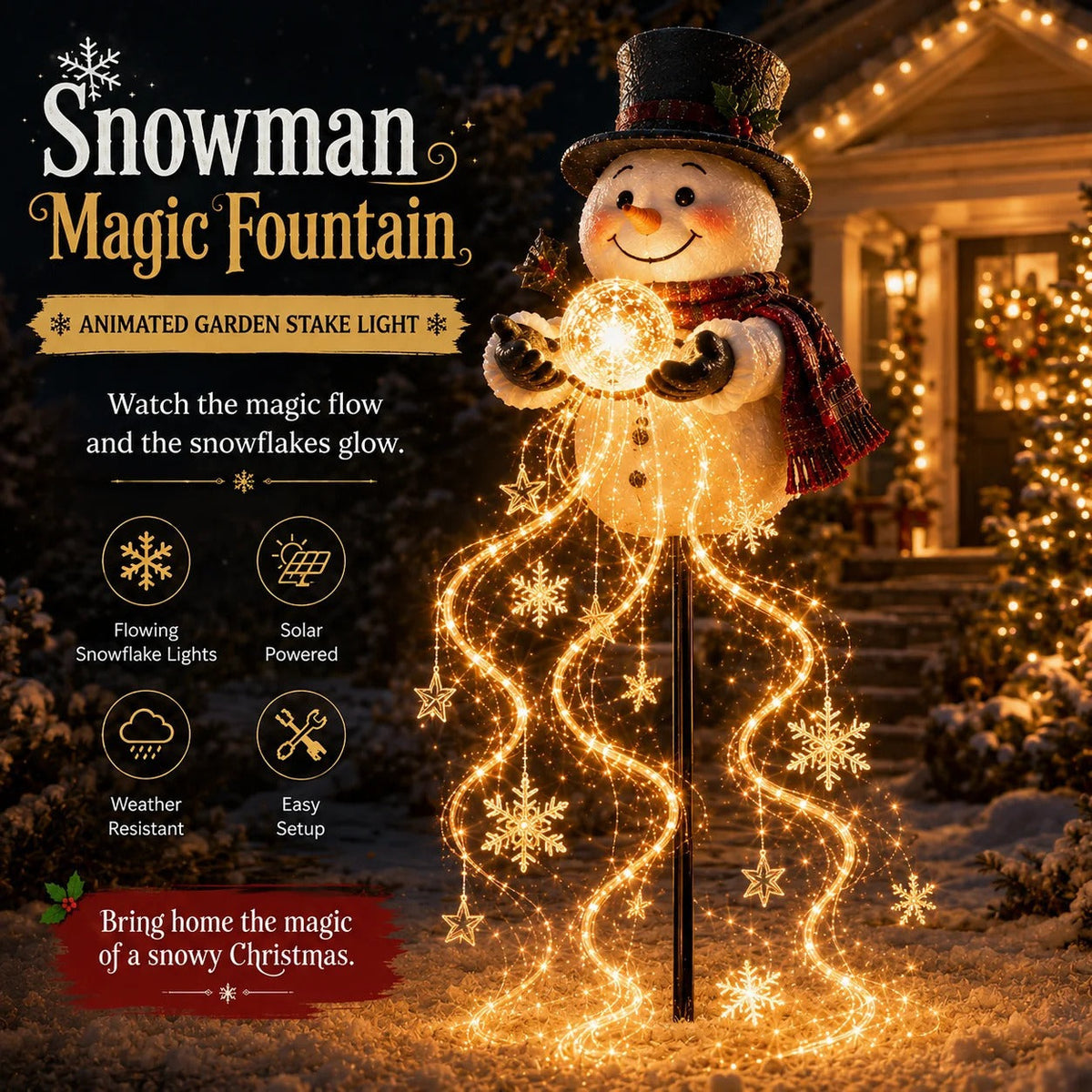 🎅Christmas Magical Pour – Solar LED Christmas Garden Light