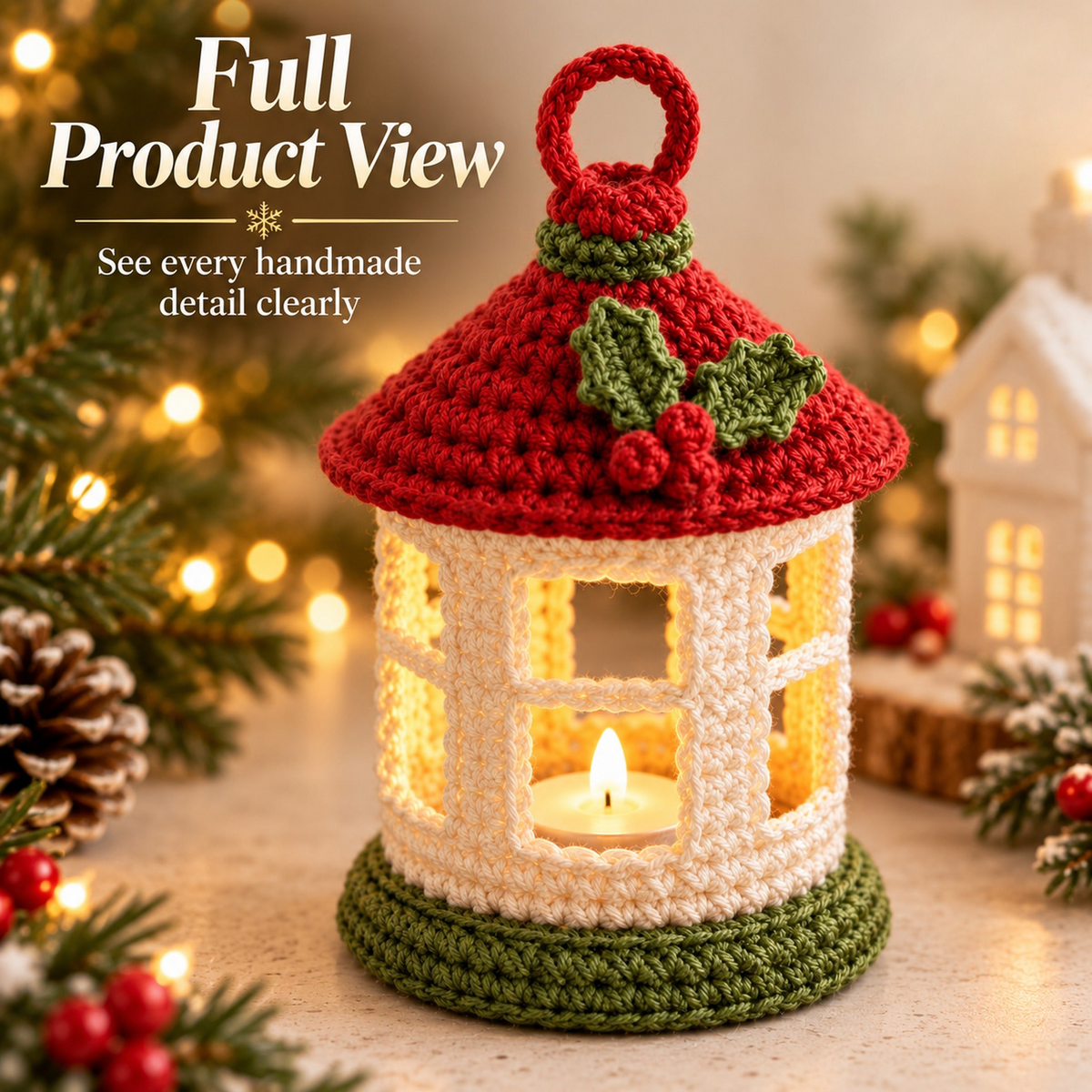 Mini Christmas Lantern Crochet Pattern