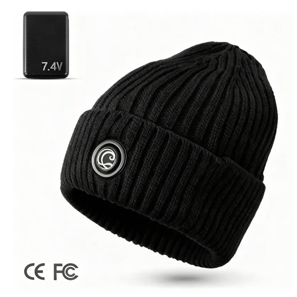 🔥Rechargeable Heated Hat – 3 Heat Settings, 360° Heating Outdoor Work, Skiing, Hiking & Cold Weather