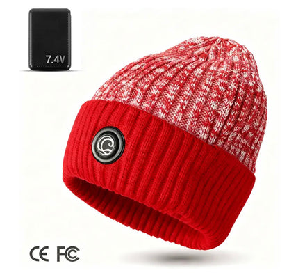 🔥Rechargeable Heated Hat – 3 Heat Settings, 360° Heating Outdoor Work, Skiing, Hiking & Cold Weather