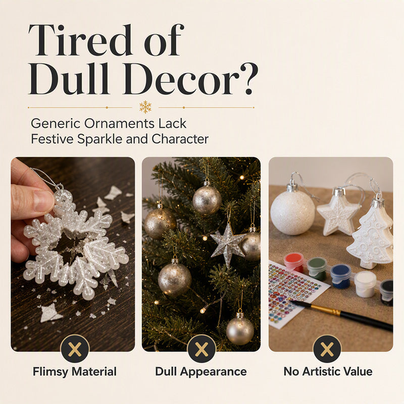 5D Christmas Sparkle Art DIY Ornament Kit – Create Your Own Glittering Gem & Pearl Tree Decorations