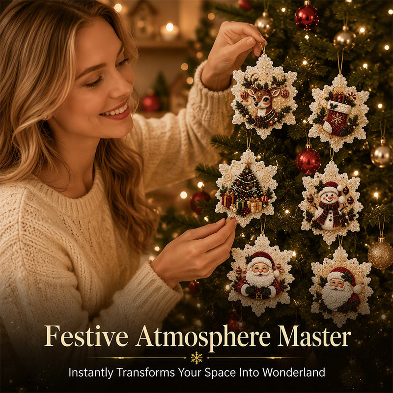 5D Christmas Sparkle Art DIY Ornament Kit – Create Your Own Glittering Gem & Pearl Tree Decorations